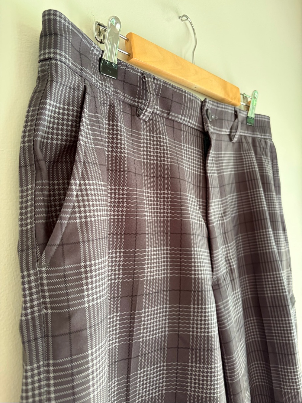 Pebble Beach Performance Men's Gray Plaid Golf Shorts Size 34 - Picture 2 of 6